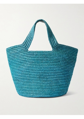 SENSI STUDIO - Bolso Playero Woven Raffia Tote - Blue - One size