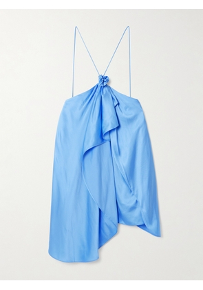 Acne Studios - Draped Satin Halterneck Top - Blue - FR 32,FR 34,FR 36,FR 38,FR 40,FR 42