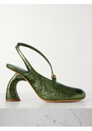 Dries Van Noten - Crinkled-leather Pumps - Green - IT36,IT37,IT38,IT39,IT40,IT41