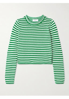 La Ligne - Mini Marina Striped Cotton Sweater - Green - x small,small,medium,large,x large