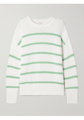 La Ligne - Marina Striped Cotton Sweater - Ivory - x small,small,medium,large,x large
