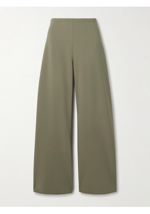 La Ligne - Colby Recycled-crepe Wide-leg Pants - Green - x small,small,medium,large,x large