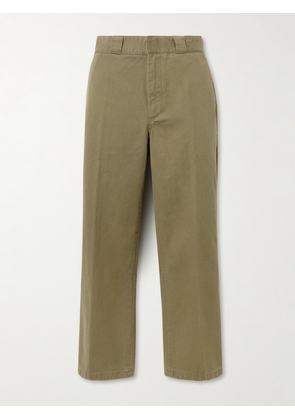 RE/DONE - The Ollie Cotton-gabardine Straight-leg Pants - Green - 24,25,26,27,28,29,30