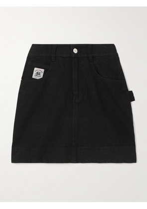 BODE - Knolly Brook Embroidered Denim Mini Skirt - Black - 25,26,27,28,29,30,31