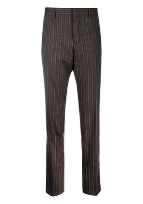 Gucci Pre-Owned 2000s pinstriped slim-legged tailored trousers - Grey
