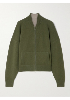 Arch4 - New Jace Cashmere Zip-up Cardigan - Green - x small,small,medium,large,x large