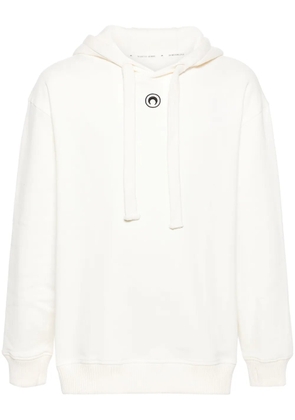 Marine Serre calendars-print organic cotton hoodie - White