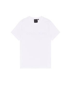 Canada Goose Emersen Embroidered T-Shirt in White. Size L. Also in M, S, XL/1X, XXL/2X.