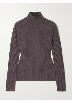 Arch4 - Ariana Ribbed Turtleneck Cashmere Sweater - Brown - xx small,x small,small,medium,large,x large