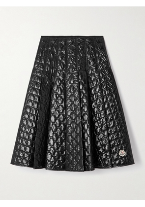Moncler - Appliquéd Pleated Quilted Padded Shell Skirt - Black - IT38,IT40,IT42,IT44,IT46,IT48