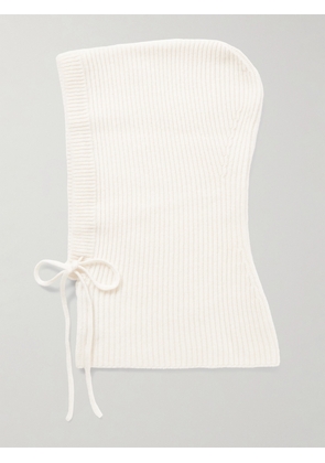 Arch4 - Klosters Ribbed Cashmere Balaclava - Ivory - One size