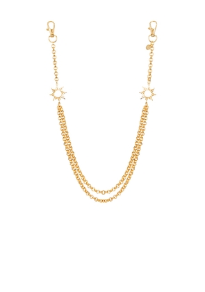 EMMA PILLS X Leslie Amon Aftersun Chain Belt in Metallic Gold.