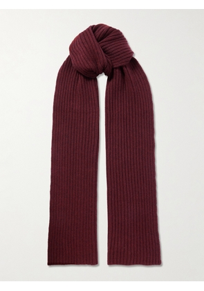 Arch4 - Nancy Ribbed Cashmere Scarf - Burgundy - One size