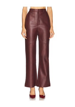Bardot Karson Faux Leather Pant in Burgundy. Size 10. Also in 4, 2, 6, 8.