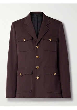 Nili Lotan - Nelson Wool-twill Jacket - Brown - US0,US2,US4,US6,US8,US10,US12