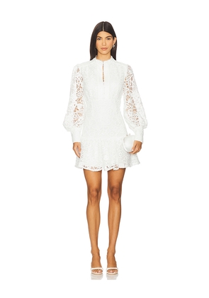 Bardot Remy Embroidered Mini Dress in White. Size 10. Also in 4, 6, 8.