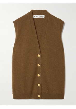 BLAZÉ Milano - Highland Wool And Cashmere-blend Vest - Brown - 00,1,2,3,4