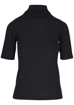 Brunello Cucinelli knitted cashmere-silk blend top - Black