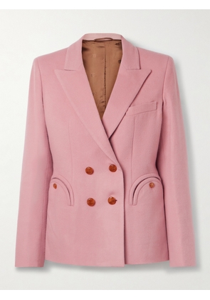 BLAZÉ Milano - Charmer Double-breasted Wool And Cashmere-blend Felt Blazer - Pink - 00,1,2,3,4