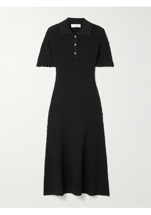 Sea - Rue Pointelle-knit Midi Dress - Black - xx small,x small,small,medium,large,x large