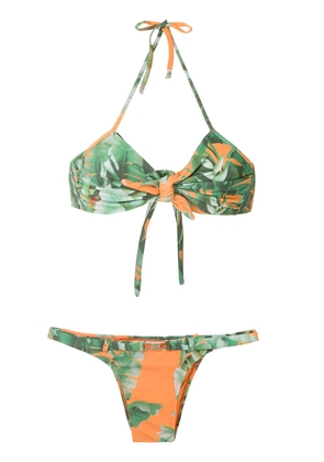 Amir Slama floral print bikini set - Green