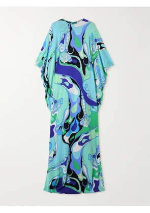PUCCI - Printed Jersey Kaftan - Blue - One size