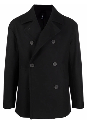 Hevo double-breasted short coat - Black