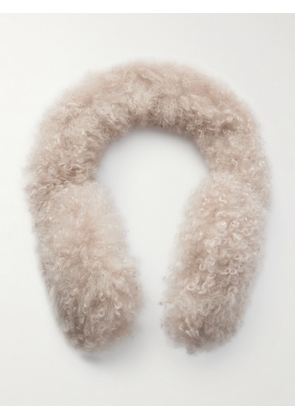 Yves Salomon - Wool-trimmed Shearling Earmuffs - Neutrals - One size