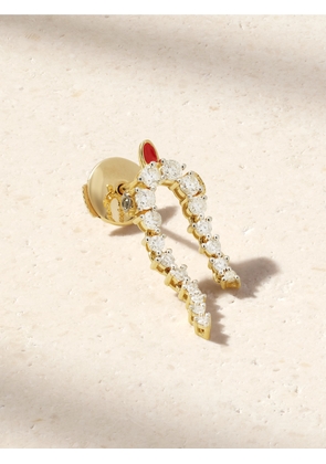 Yvonne Léon - Mini Python 9-karat Gold, Diamond And Enamel Single Earring - One size