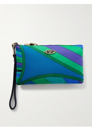 PUCCI - Printed Shell Clutch - Blue - One size