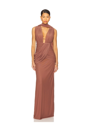 Deme by Gabriella Aurelia Dress in Brown. Size L. Also in M, S, XS.