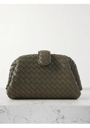 Bottega Veneta - Lauren 1980 Small Intrecciato Leather Clutch - Green - One size