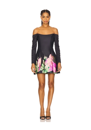 ELLIATT Azelie Off Shoulder Mini Dress in Black. Size M. Also in L, S, XS, XXL.