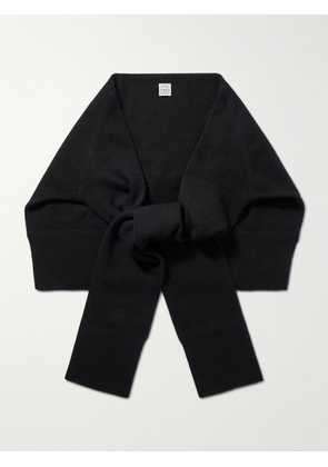 TOTEME - Sleeve Embroidered Cashmere Scarf - Black - One size