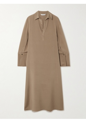 Max Mara - Ossola Silk-blend Shirt Dress - Brown - UK 4,UK 6,UK 8,UK 10,UK 12,UK 14,UK 16,UK 18