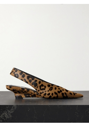 TOTEME - Leopard-print Calf Hair Wedge Slingback Pumps - Animal print - IT36,IT37,IT38,IT39,IT40,IT41,IT42