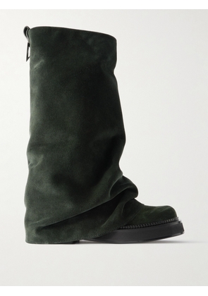 The Attico - Robin Layered Suede Knee Boots - Green - IT35,IT35.5,IT36,IT36.5,IT37,IT37.5,IT38,IT38.5,IT39,IT39.5,IT40,IT40.5,IT41,IT41.5,IT42