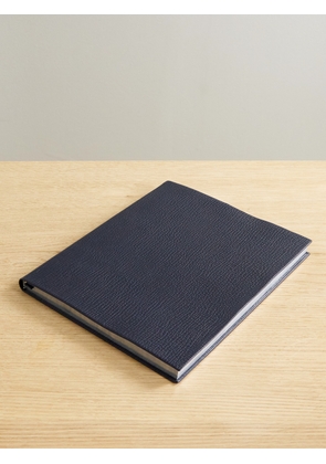 Smythson - Portobello Ludlow Textured-leather Notebook - Blue - One size