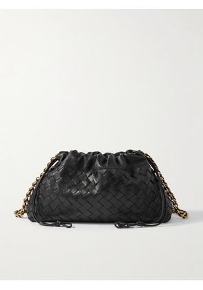 Bottega Veneta - Dustbag Chain-embellished Intrecciato Leather Pouch - Black - One size
