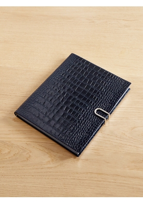 Smythson - Portobello Mara Croc-effect Leather Diary - Blue - One size