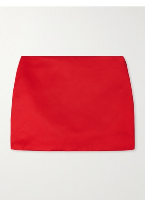 Givenchy - Silk-gabardine Mini Skirt - Red - FR 34,FR 36,FR 38,FR 40