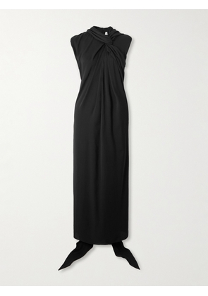 Lanvin - Draped Crepe De Chine Maxi Dress - Black - FR 34,FR 36,FR 38,FR 40,FR 42,FR 44
