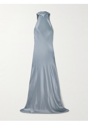 Galvan - Sienna Satin Halterneck Gown - Blue - FR 34,FR 36,FR 38,FR 40,FR 42,FR 44