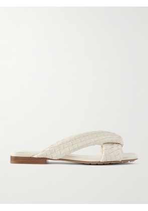 Bottega Veneta - Riva Intrecciato Leather Sandals - Off-white - EU 37,EU 38,EU 39,EU 40