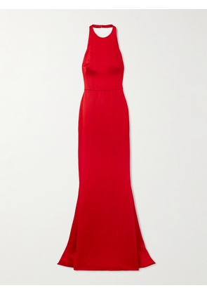 Givenchy - Satin-crepe Halterneck Gown - Red - FR 34,FR 36,FR 38,FR 40