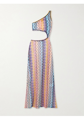 Missoni - One-shoulder Cutout Printed Mesh Maxi Dress - Multi - IT36,IT38,IT40,IT42,IT44,IT46,IT48