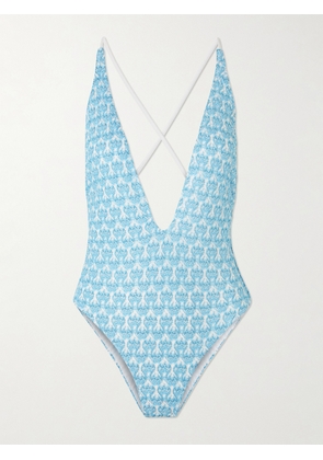 Missoni - Mare Metallic Crochet-knit Swimsuit - Blue - IT36,IT38,IT40,IT42,IT44,IT46,IT48