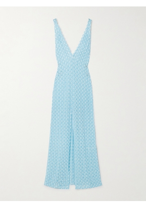 Missoni - Metallic Crochet-knit Coverup - Blue - IT36,IT38,IT40,IT42,IT44,IT46,IT48