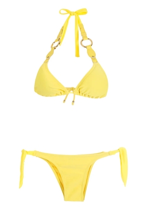 Amir Slama hoop-strap triangle bikini set - Yellow