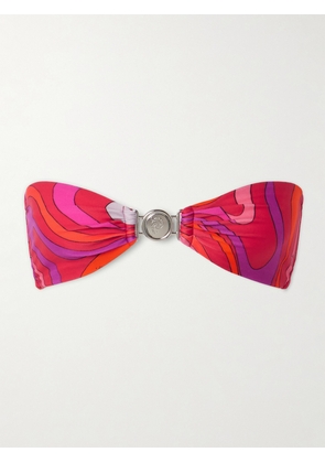 PUCCI - Printed Bandeau Bikini Top - Pink - x small,small,medium,large